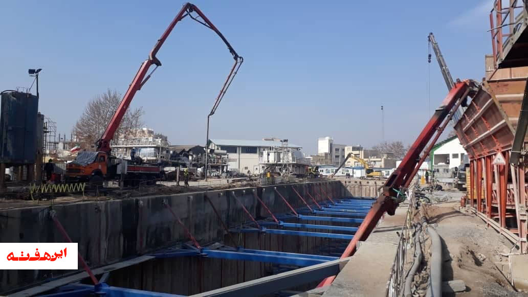 آغاز بتنریزی فونداسیون اصلی محل استقرار TBM در ایستگاه کهندژ