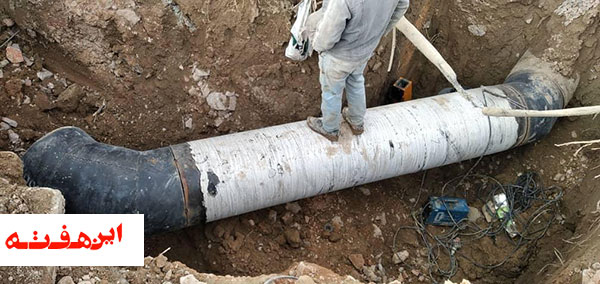 خط لوله آبرسانی شرق منطقه یک اصفهان در مدار بهره برداری قرار گرفت